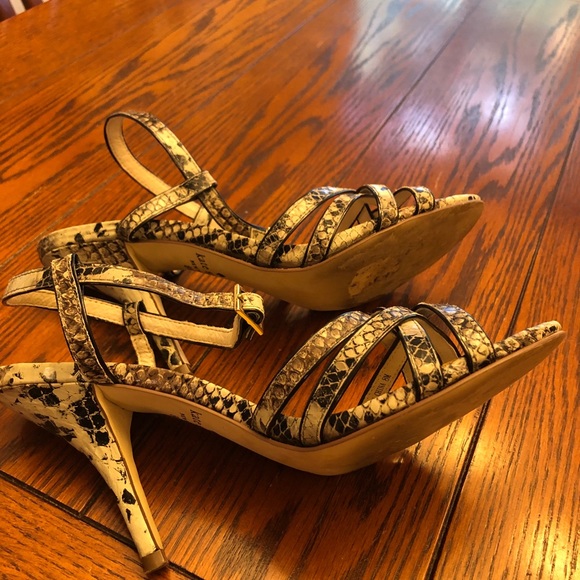 Kate Spade Strappy Snakeskin 4” Heals - Picture 6 of 8